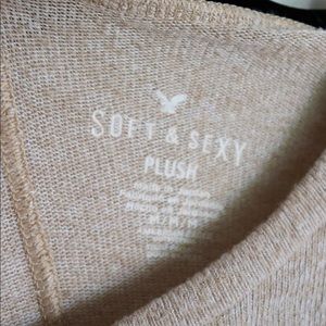 Medium AEO soft & sexy tan sweater long sleeve